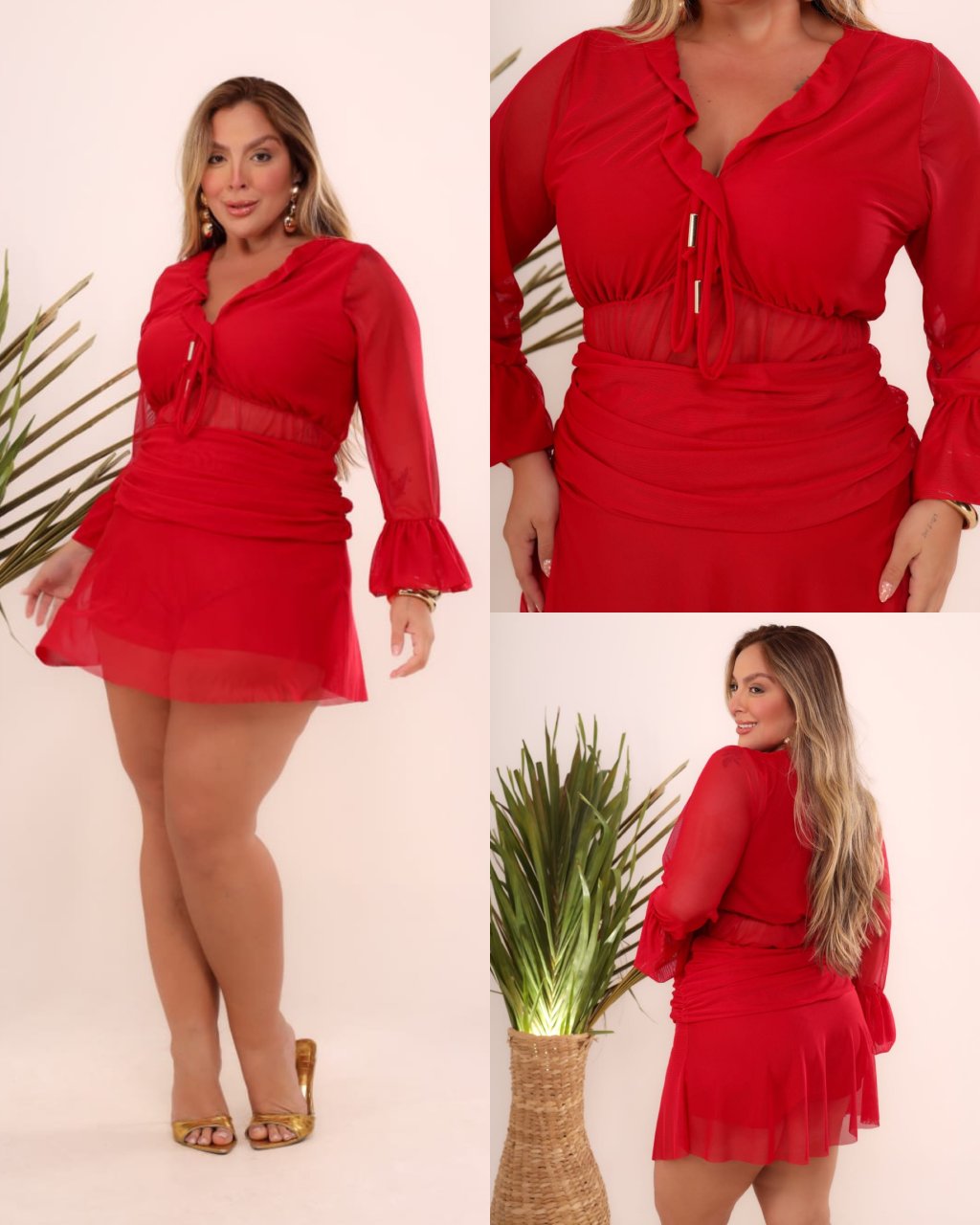 Conjunto poliamida com Tulê midsize 44/46