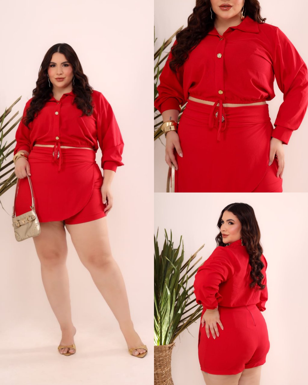 Conjunto poli Larissa Plussize 48/50