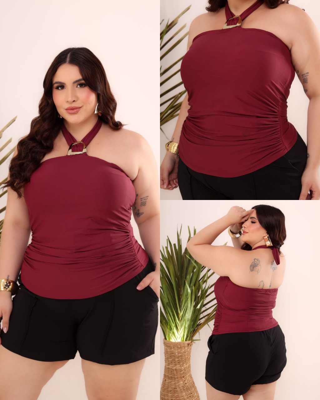 Blusa poliamida Plussize 48/50