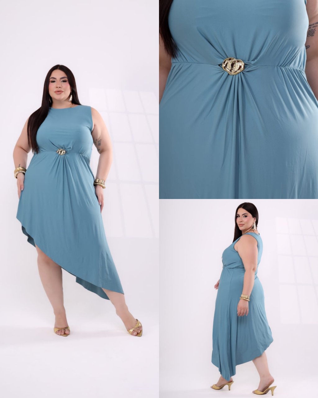 Vestido Poliamida Plussize 48/50