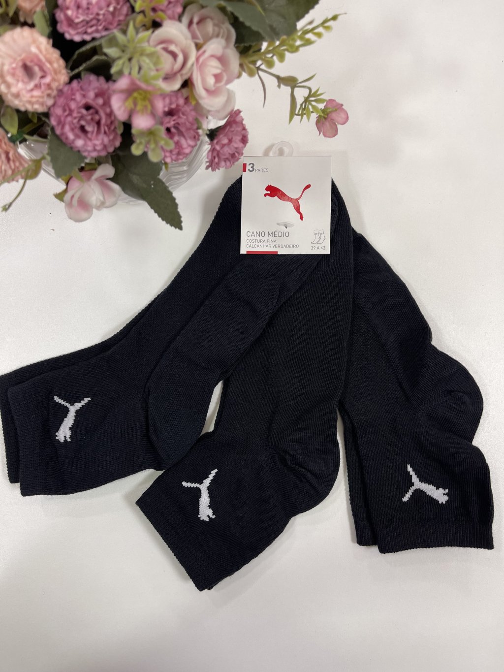 Kit 3 meias puma 
