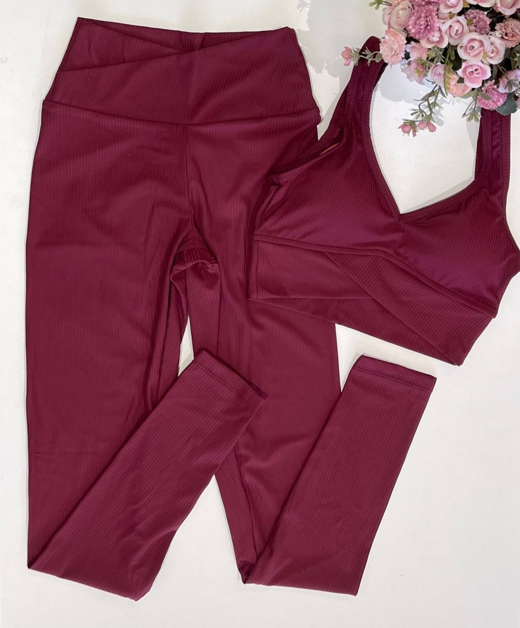 Conjunto vestem canelado 