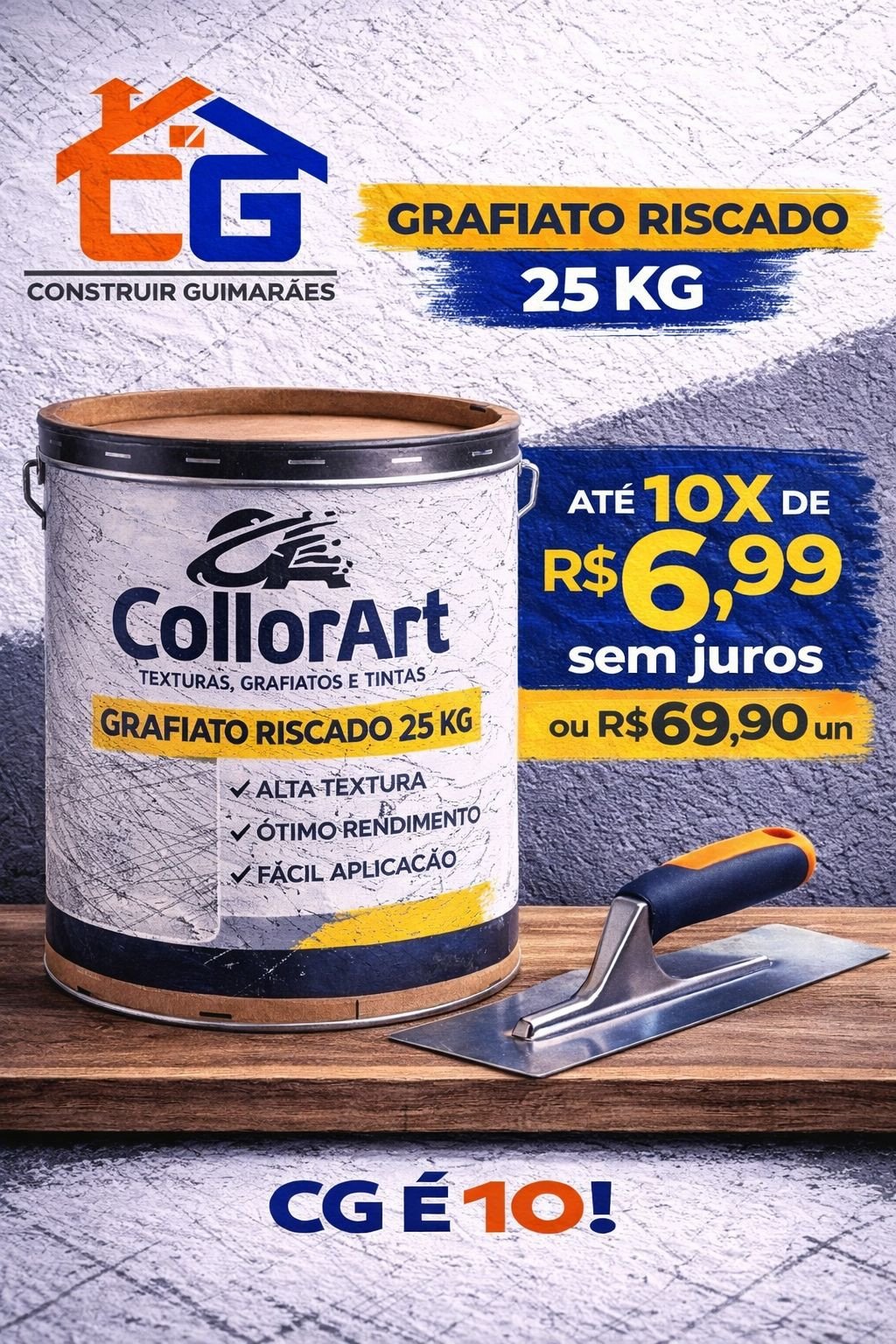 Grafiato Riscado Branco - 25kgs 