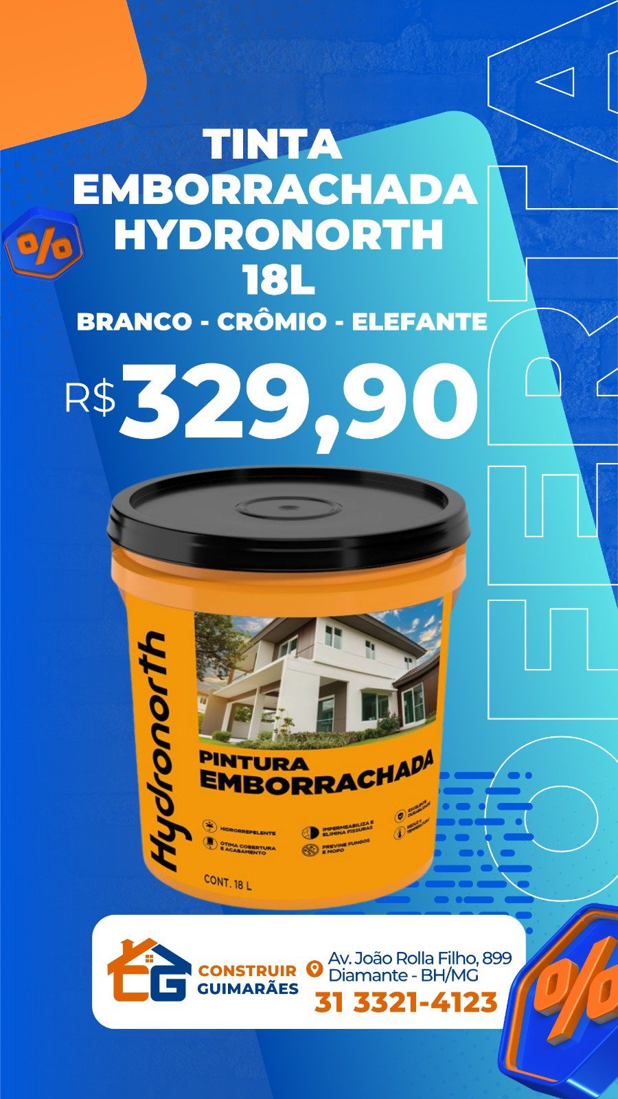 Tinta Premium Emborrachada Hydronorth