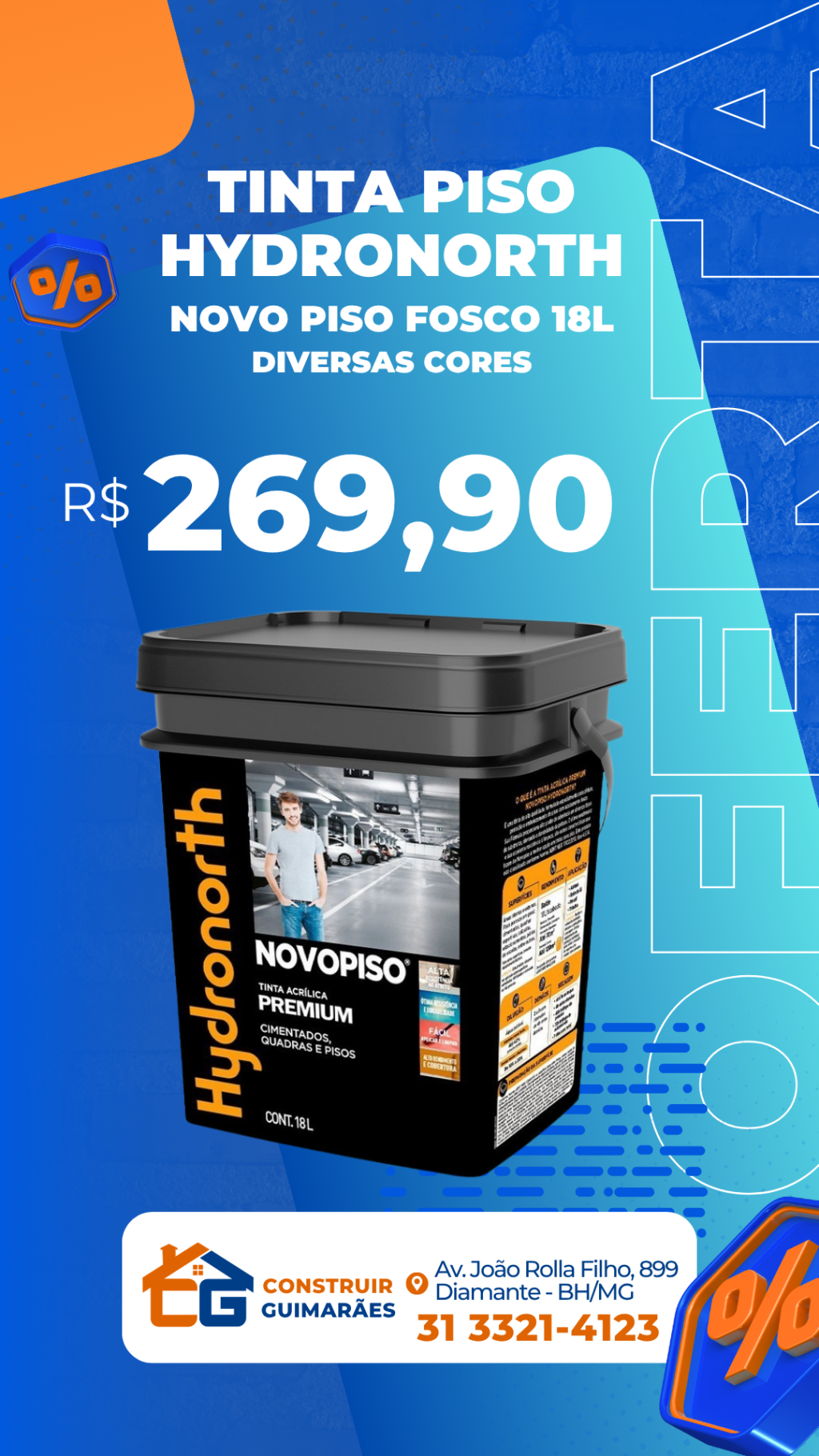 Tinta Piso Hydronorth Novo Piso