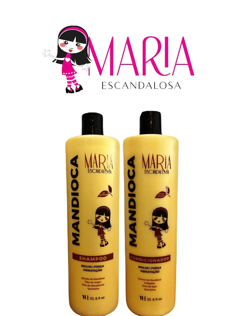 KIT CAPILAR MANDIOCA 1 LITRO MARIA ESCANDALOSA