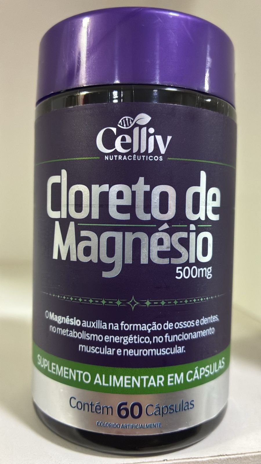 CLORETO DE MAGNESIO 500MG CAPS CELLIV