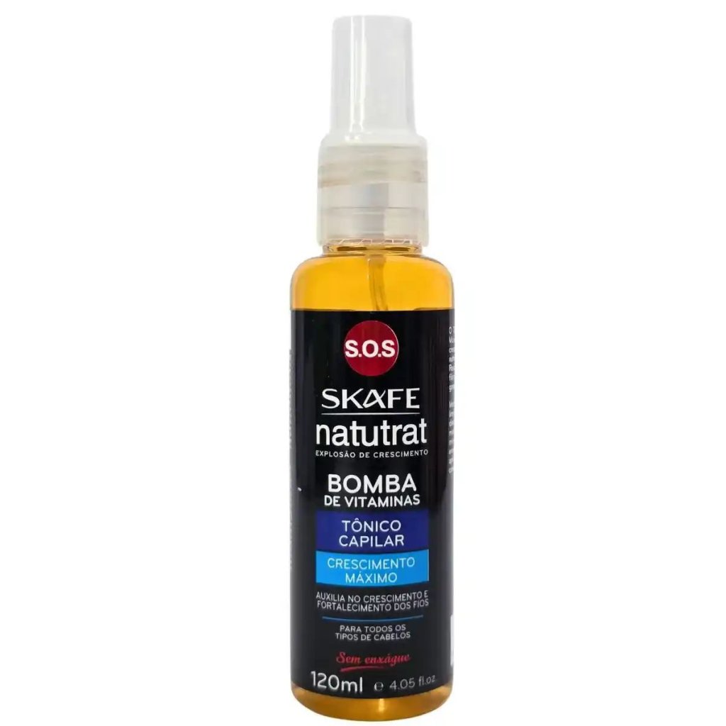 TÔNICO CAPILAR CRESCIMENTO MAXIMO BOMBA DE VITAMINAS 120ML SKAFE