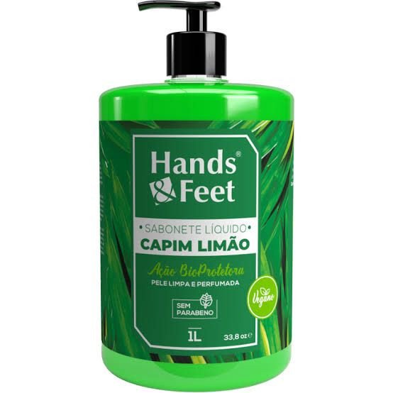 SABONETE LIQUIDO CAPIM LIMÃO 1 LITRO HANDS & FEET 