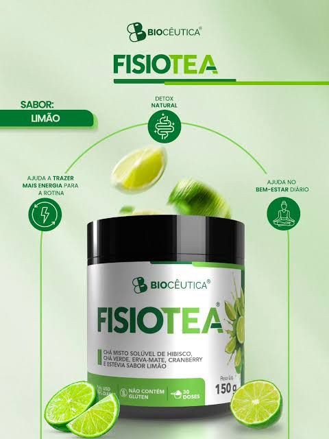 FISIOTEA CHÁ MISTO SABOR LIMÃO 150G BIOCEUTICA