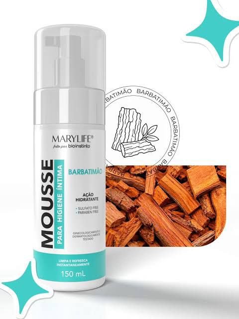 MOUSSE PARA HIGIENE INTIMA DE BARBATIMÃO 150ML MARY LIFE