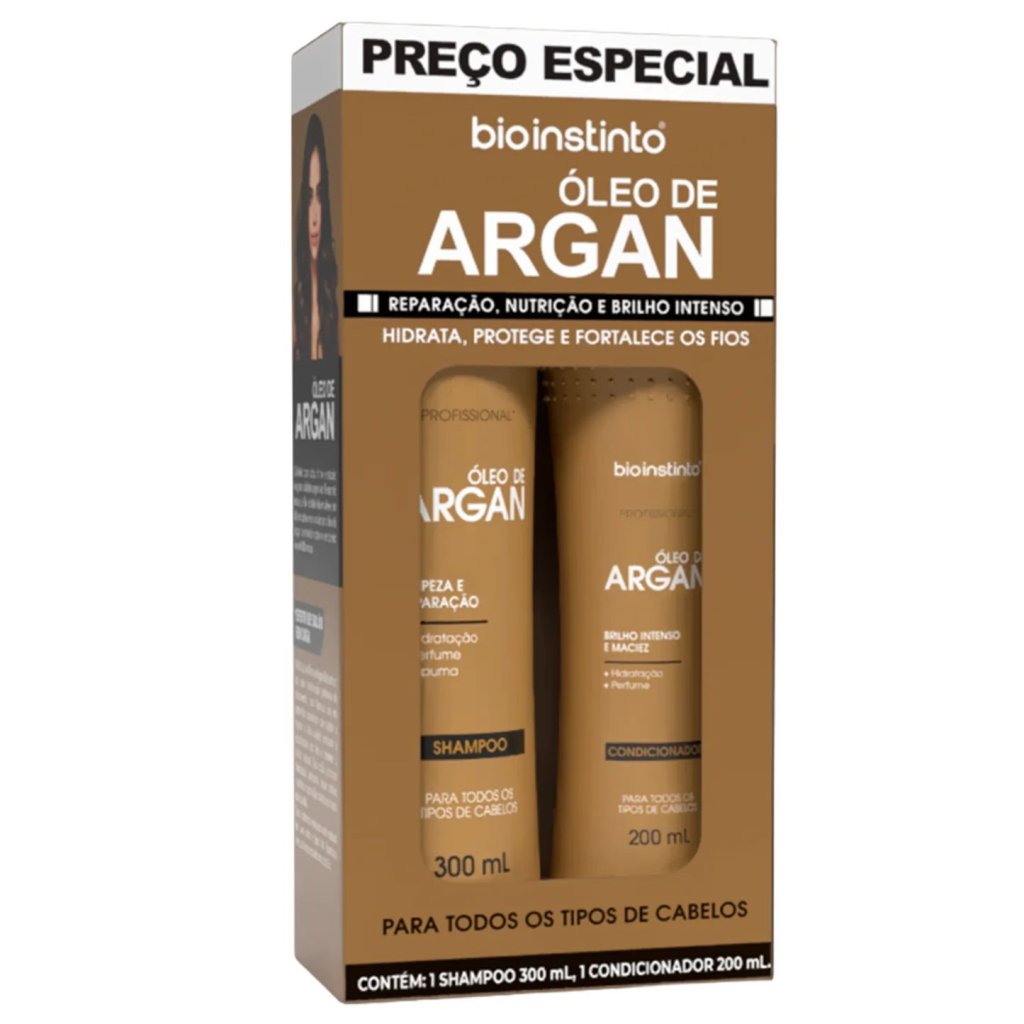 KIT CAPILAR OLEO DE ARGAN 2 PEÇAS BIO INSTINTO