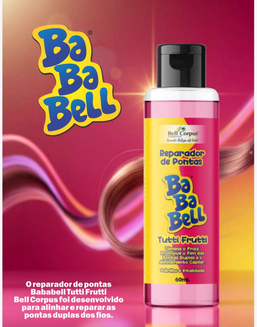 ÓLEO REPARADOR BABABELL TUTTI FRUTTI 60ML BELL CORPUS