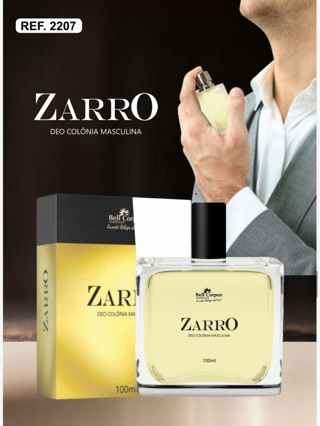 DEO COLONIA ZARRO 100ML BELL CORPUS 