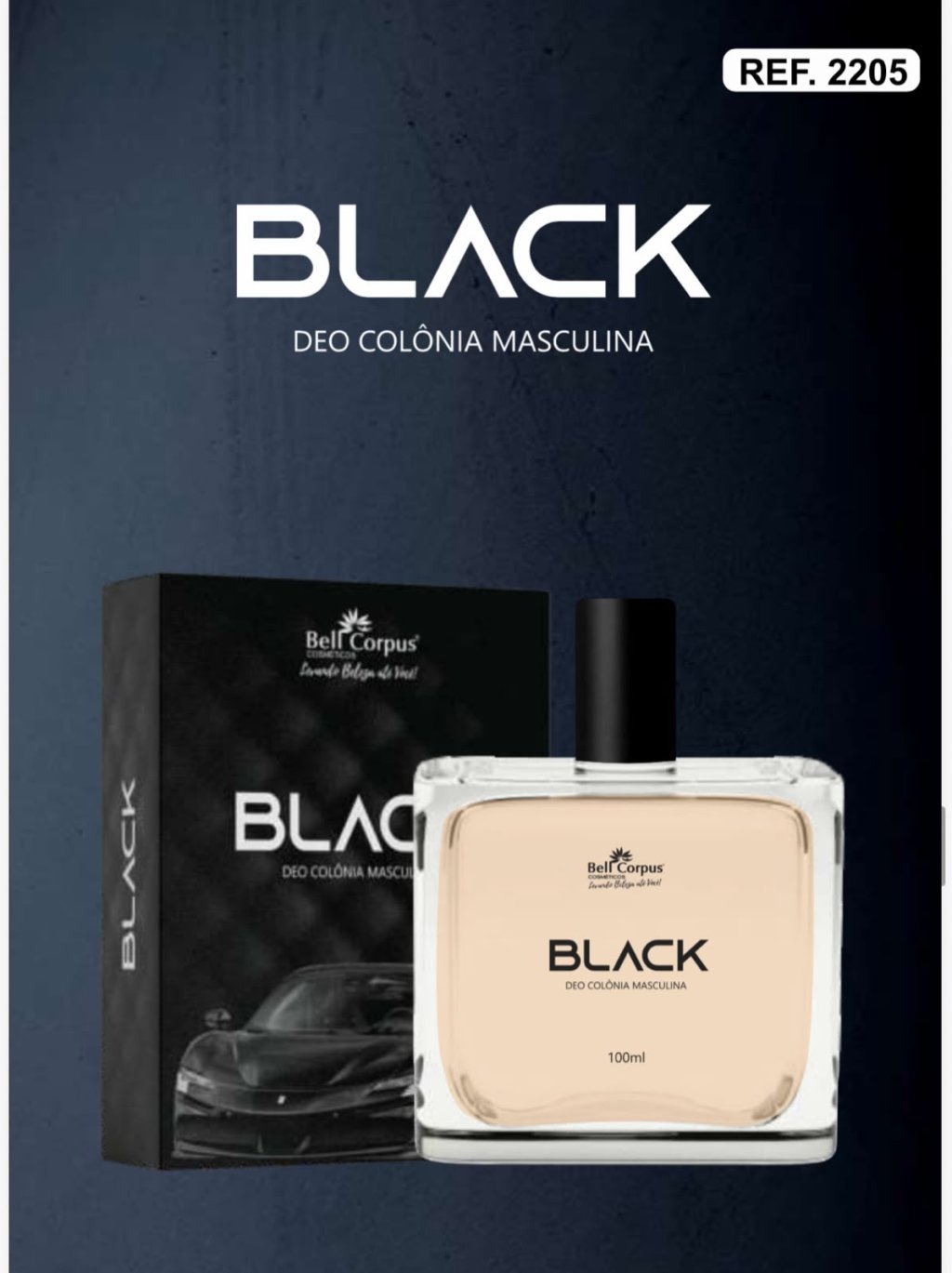 DEO COLONIA BLACK 100ML BELL CORPUS