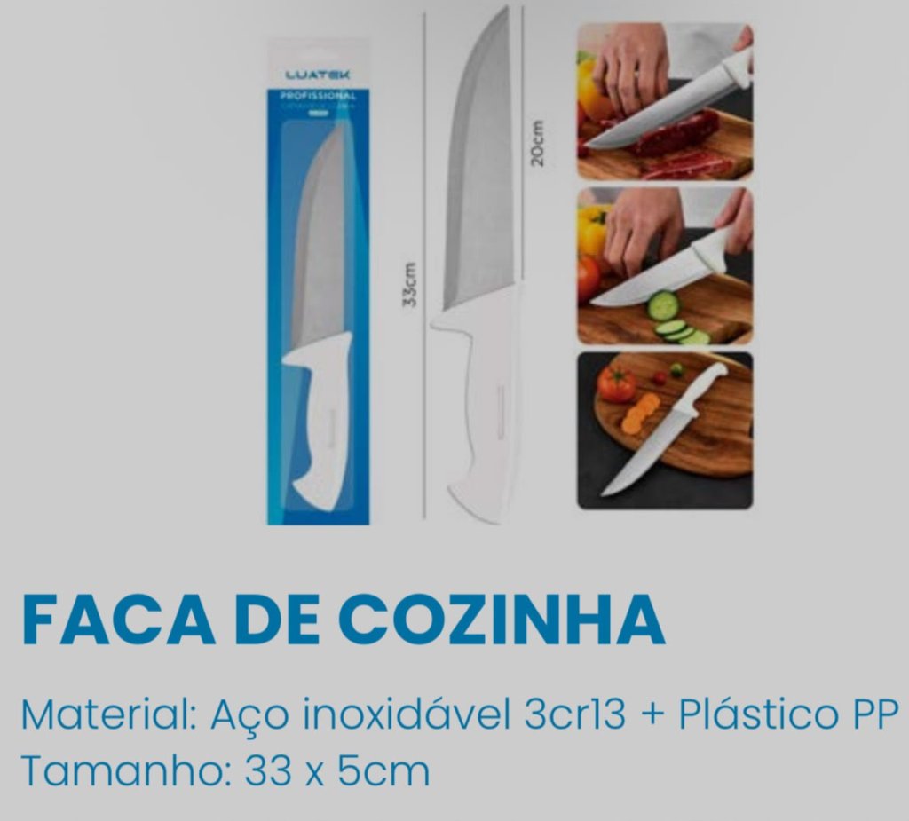 FACA DE COZINHA CF01 LUATEK