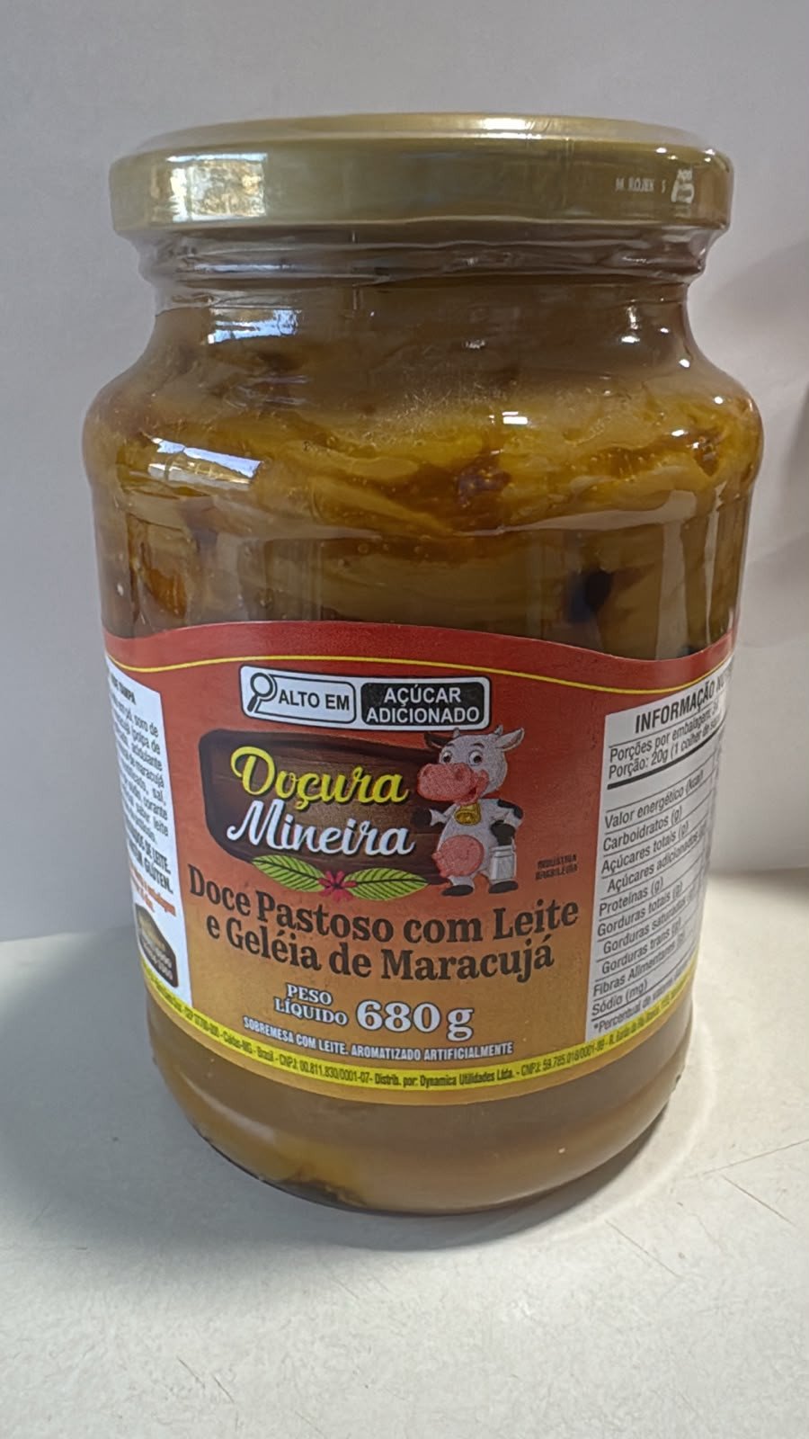 DOCE PASTOSO COM LEITE E GELEIA DE MARACUJA 680G DOÇURA MINEIRA