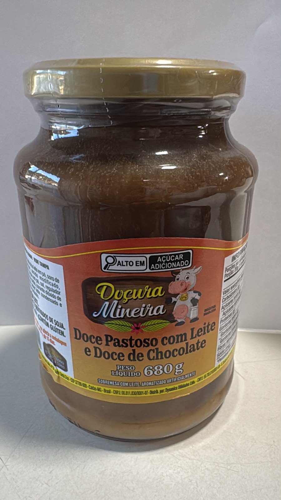 DOCE PASTOSO COM LEITE E DOCE DE CHOCOLATE 680G VÓ ZULMIRA