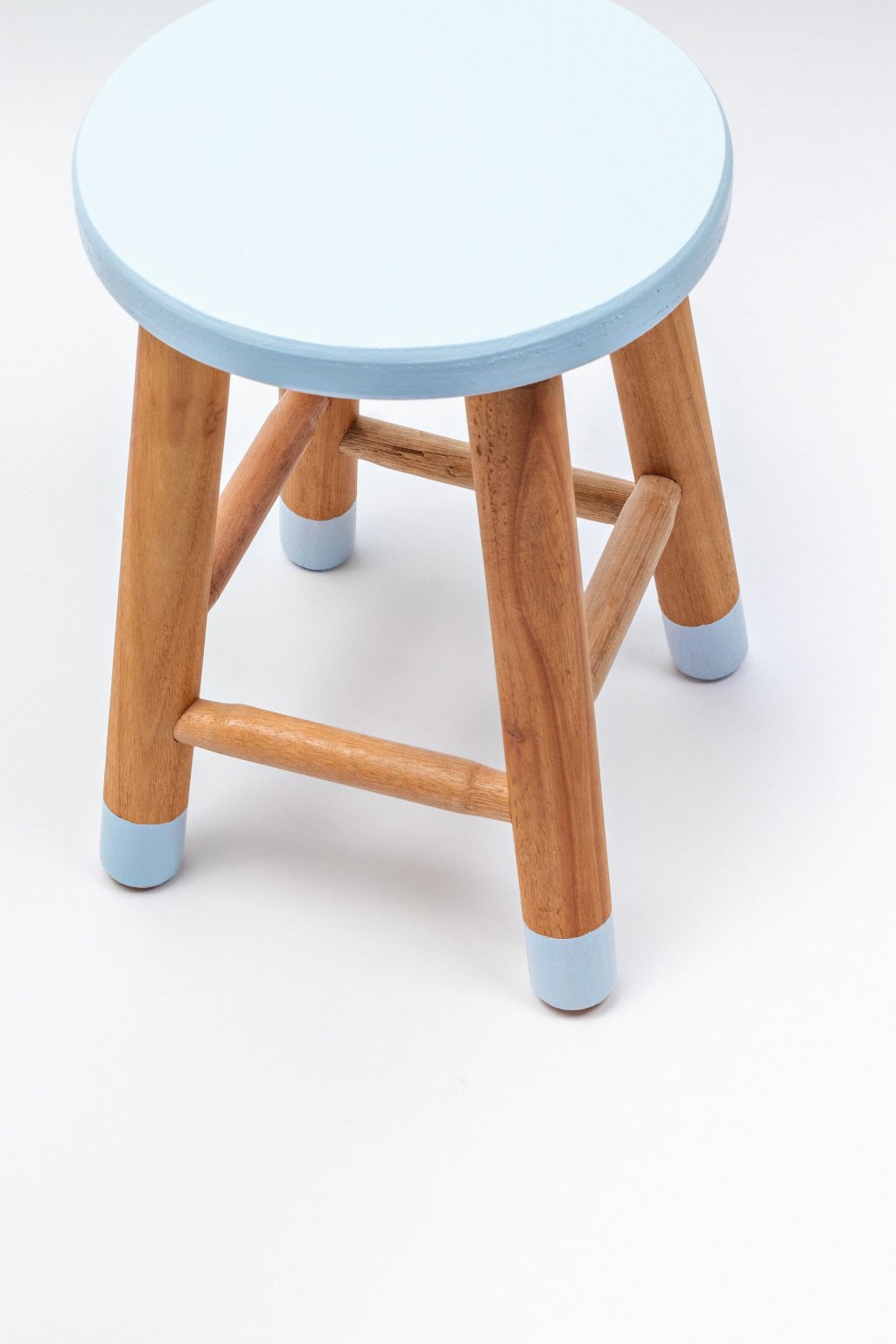 Banquinho de madeira Azul Céu