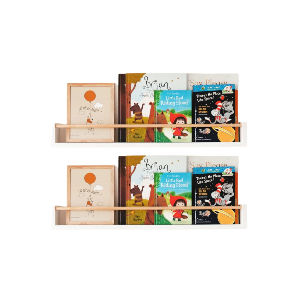 Porta Livros Infantil, Prateleira Flutuante Montessori 80cm