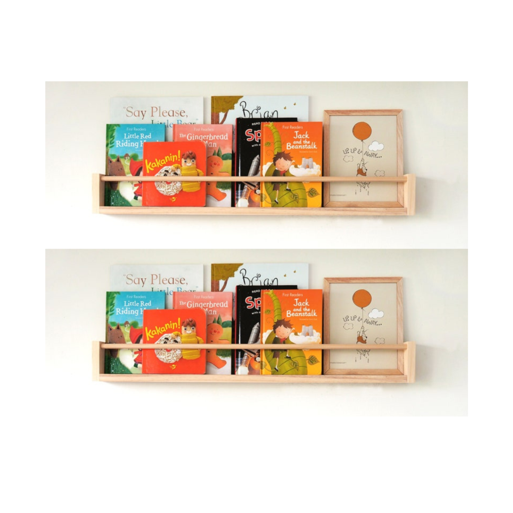 Porta Livros Infantil, Prateleira Flutuante Montessori 80cm