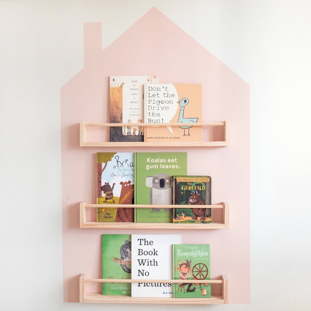 Porta Livros Infantil, Prateleiras Flutuante Montessori 60cm