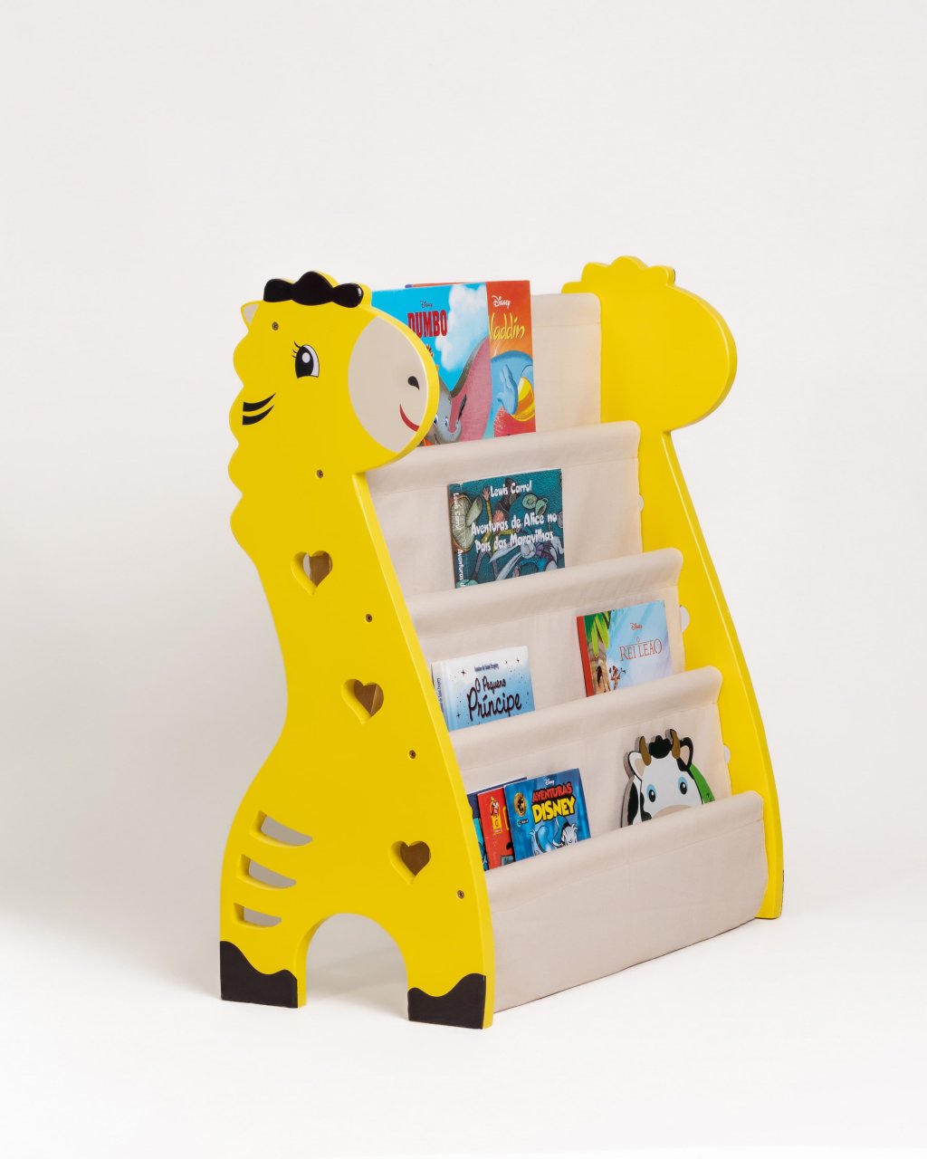 Rack Para Livros Infantil, Bookshelf Girafinha Amarela