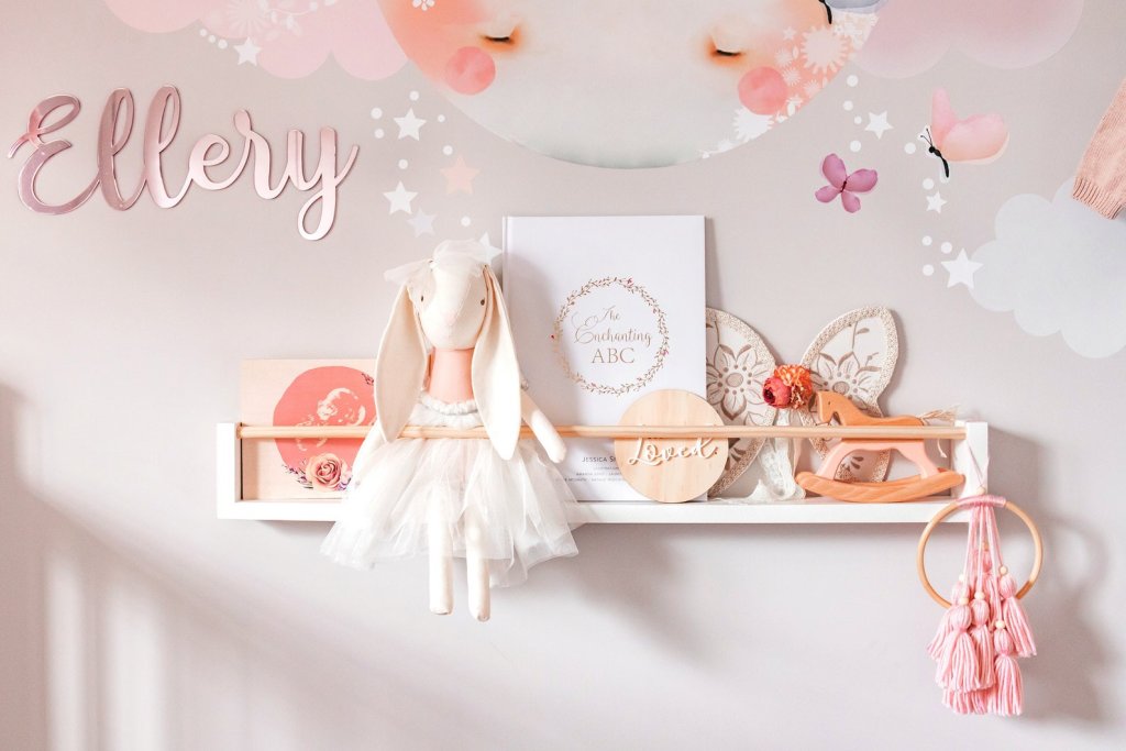 Porta Livros Infantil, Prateleira Flutuante Montessori 80cm