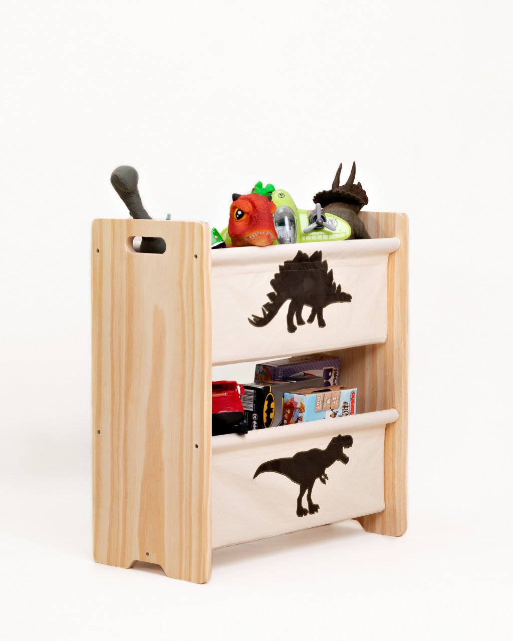 Rack Organizador Pocket, Guarda Brinquedos 2 Bolsos largos Dinossauros