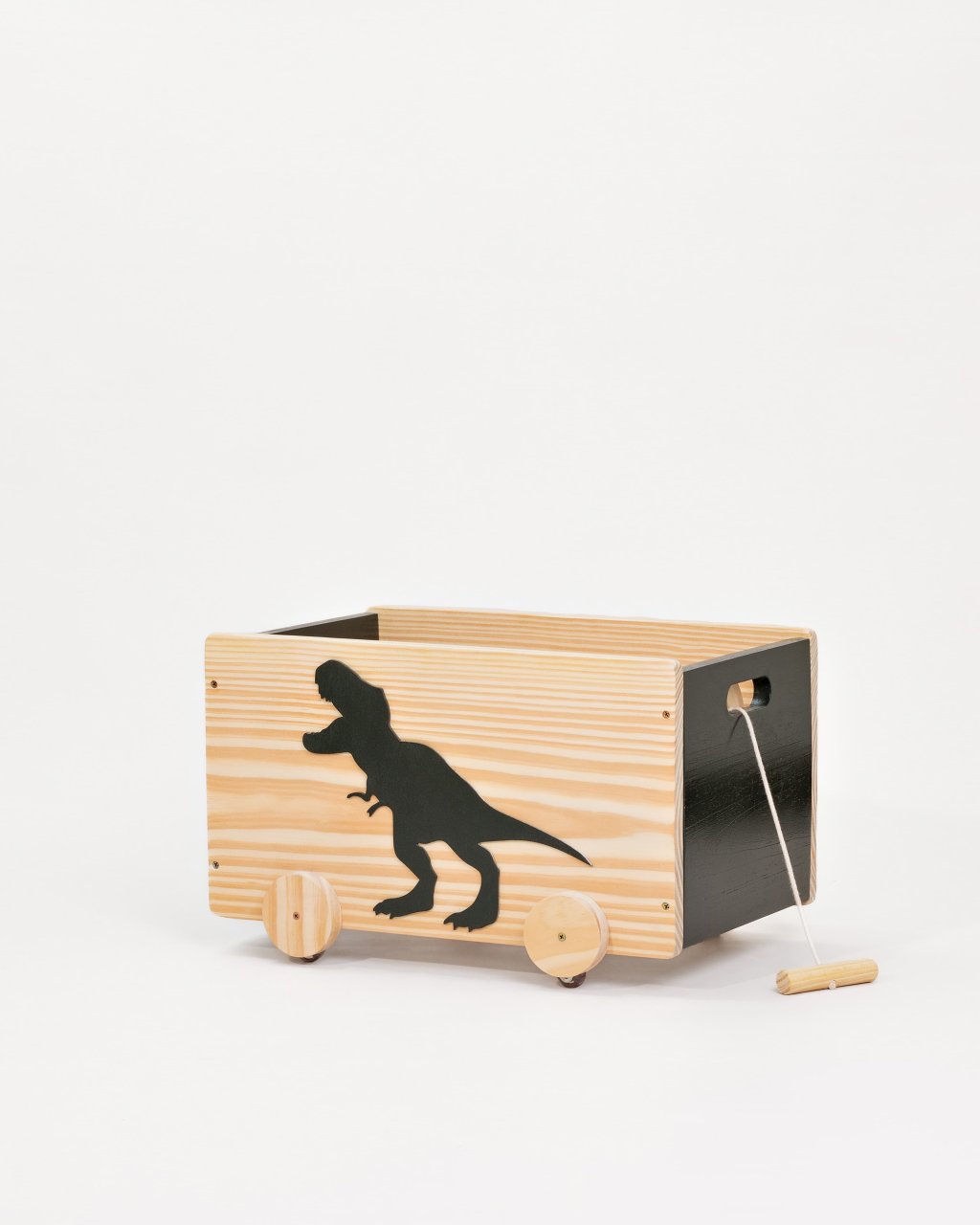 Caixa de Brinquedos com Rodinhas e Puxador T-REX