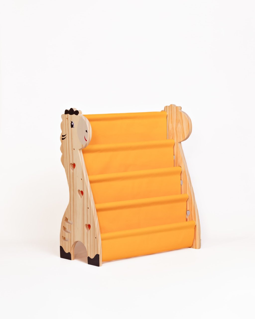 Rack Para Livros Infantil, Bookshelf Girafinha bolso laranja