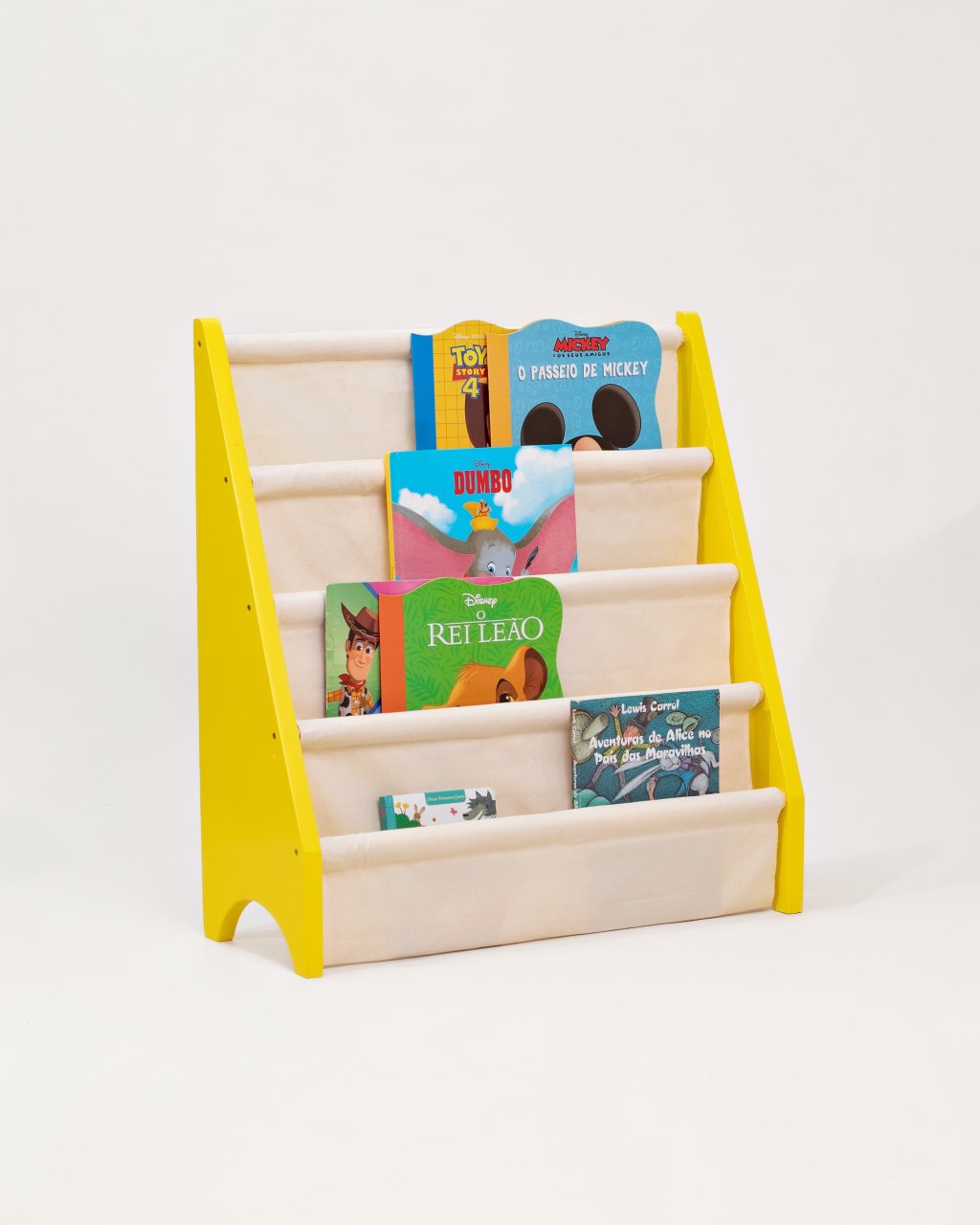 Rack Para Livros Infantil, Standbook Montessoriano  amarelo vivo