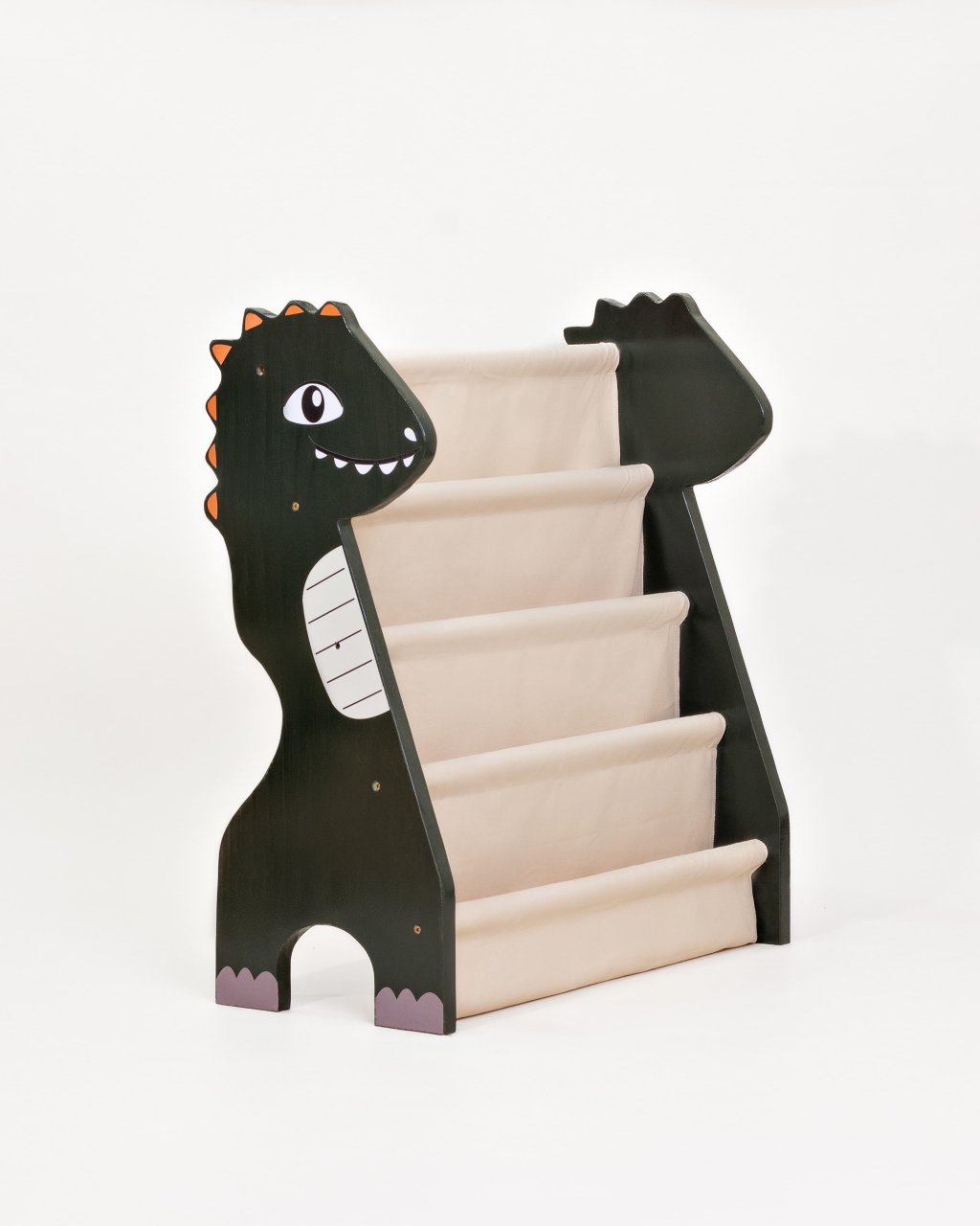Rack para Livros Infantil Standbook Dinossauro Verde escuro