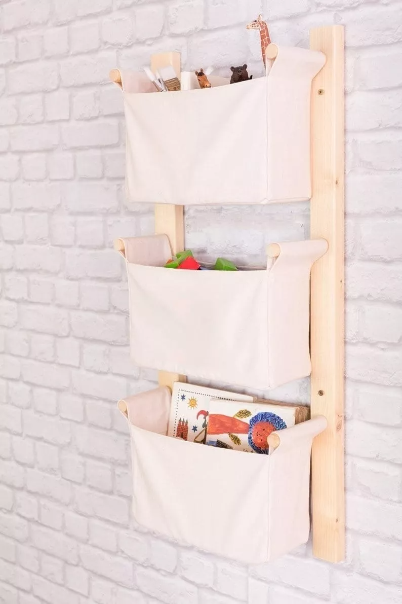 Organizador Pocket, Guarda Brinquedos 3 Bolsos