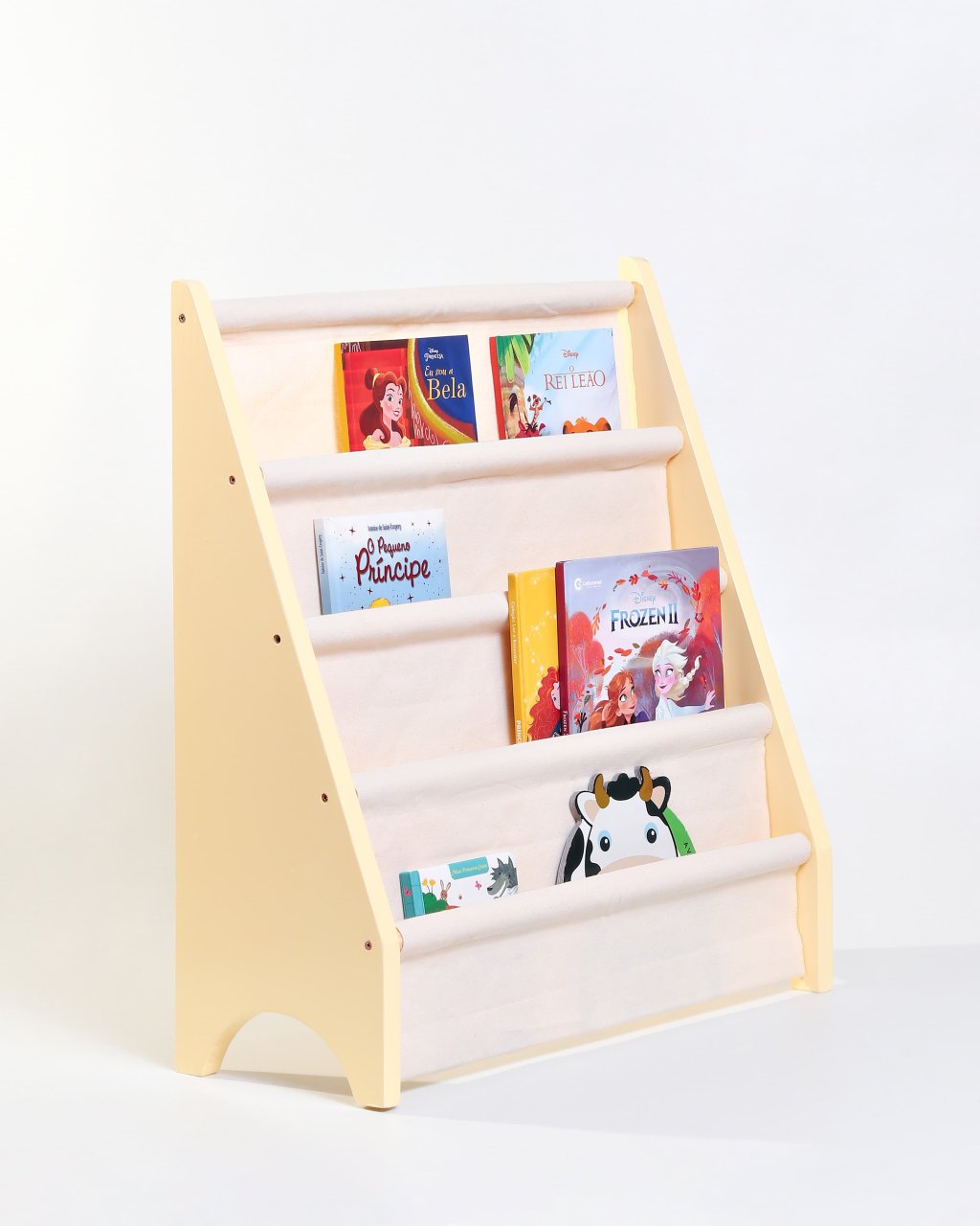 Rack Para Livros Infantil, Standbook Montessoriano amarelo candy