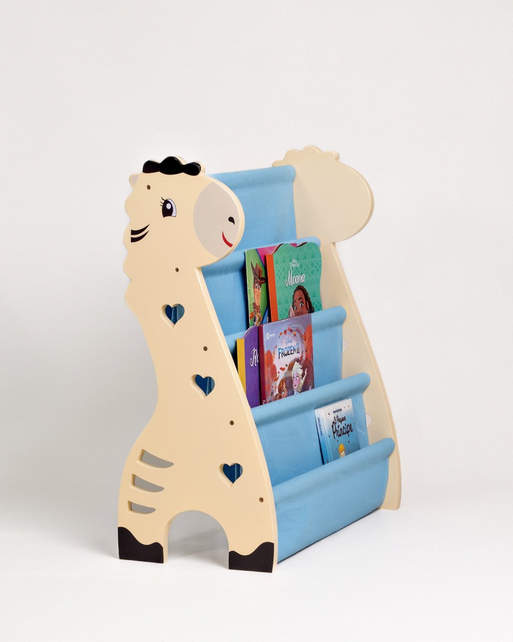 Rack Para Livros Infantil, Bookshelf Girafinha Amarelo Pastel