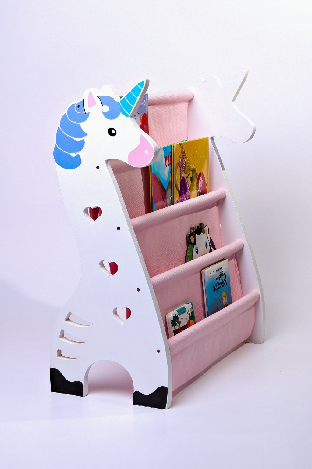 Rack para Livros Infantil Standbook Únicornio rosa