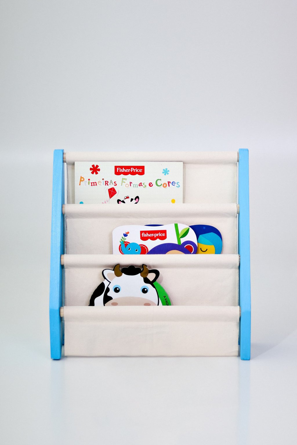 Rack Porta Livros Infantil, Standbook Montessoriano Mini azul
