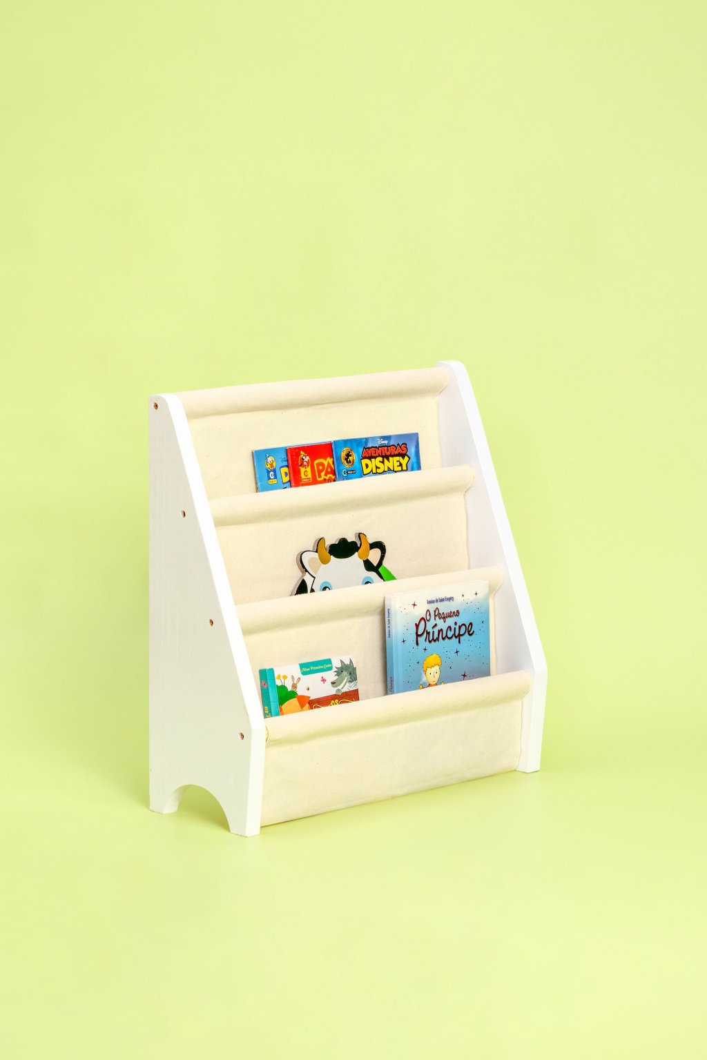   Rack Porta Livros Infantil, Standbook Montessoriano Mini Branco