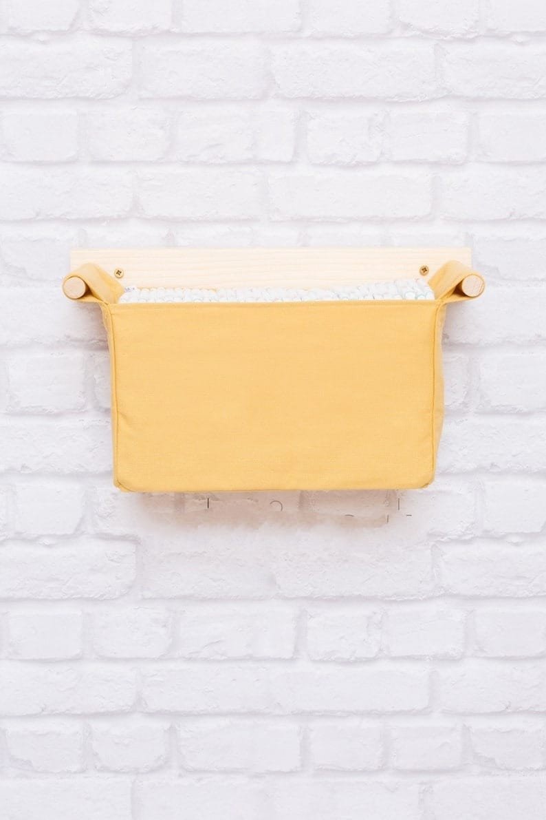 Organizador Pocket, Guarda Brinquedos individual mostarda