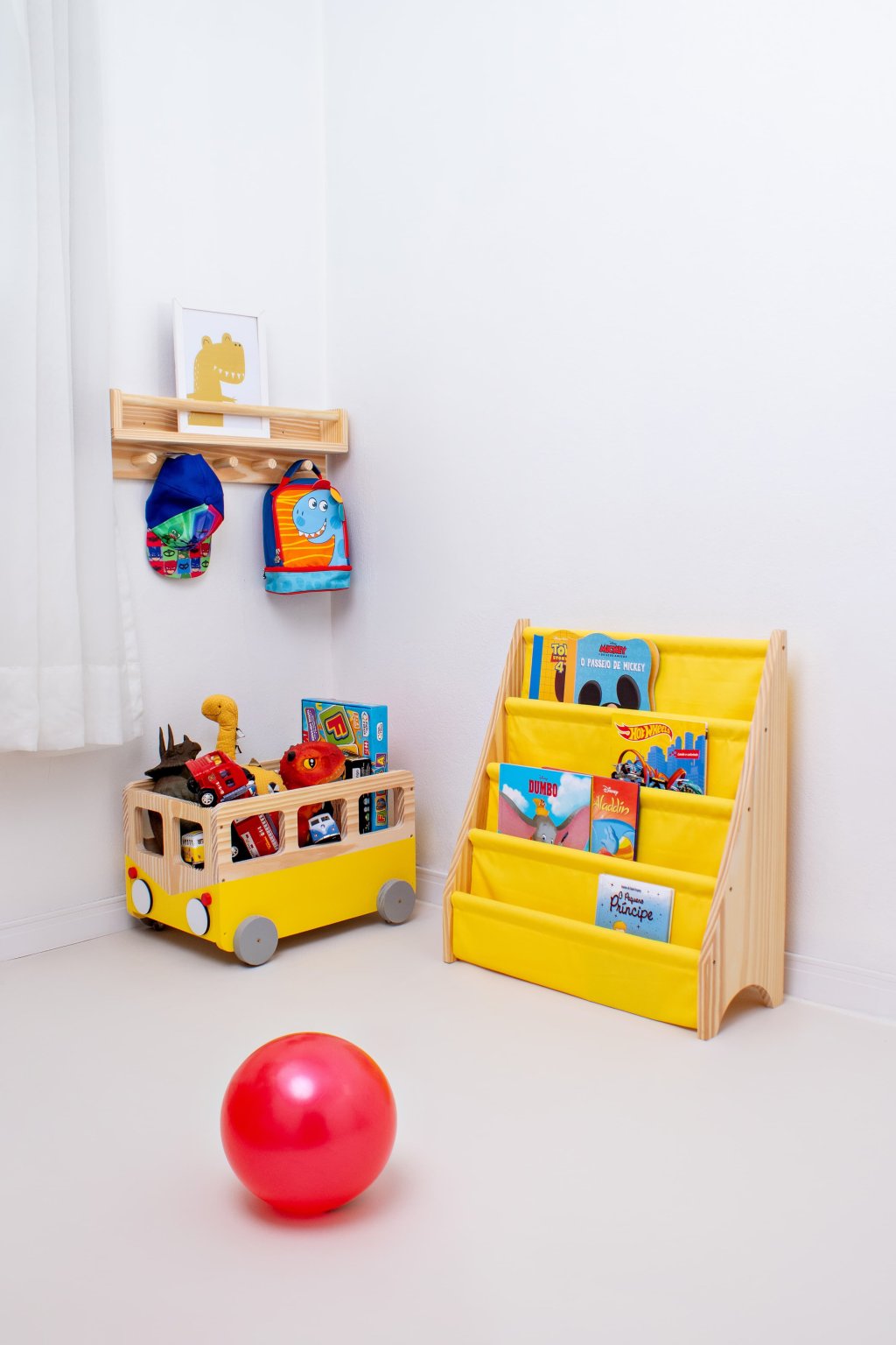 Kit trio organizadores Montessori kombinha amarelo