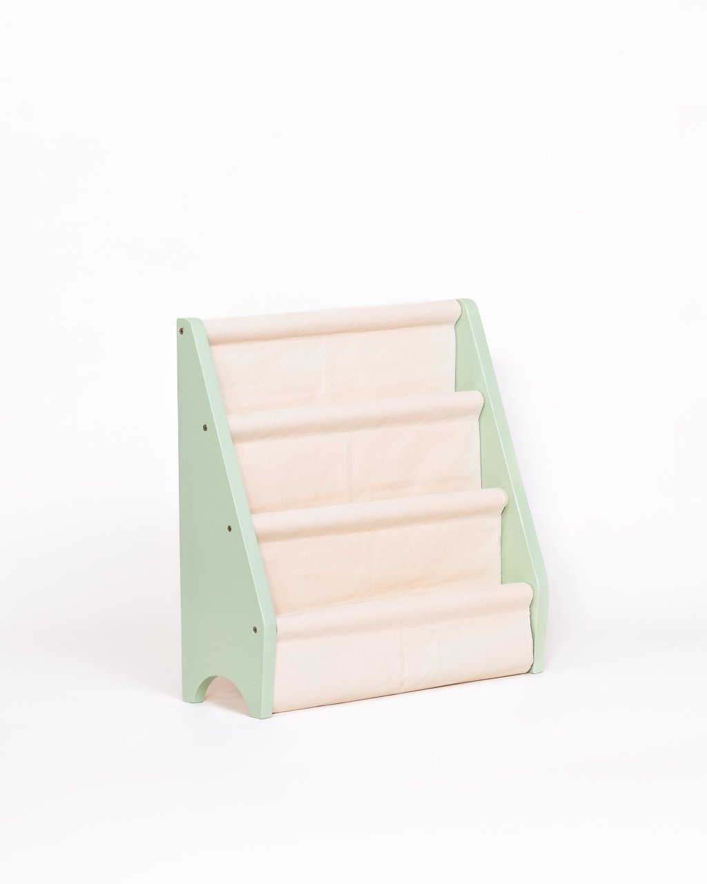 Rack Porta Livros Infantil, Standbook Montessoriano Mini verde organico