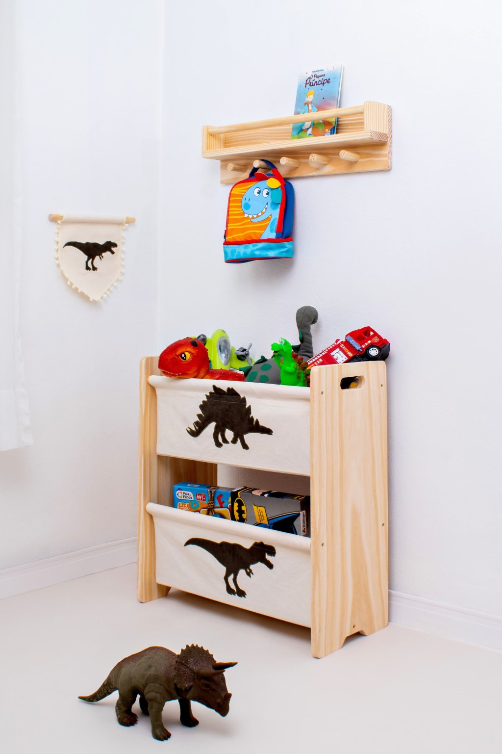 Kit Montessori, Rack Organizador Pocket + Nicho Cabideiro