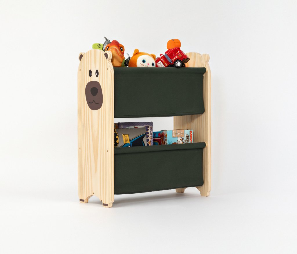 Rack Guarda Brinquedos e Livros Urso