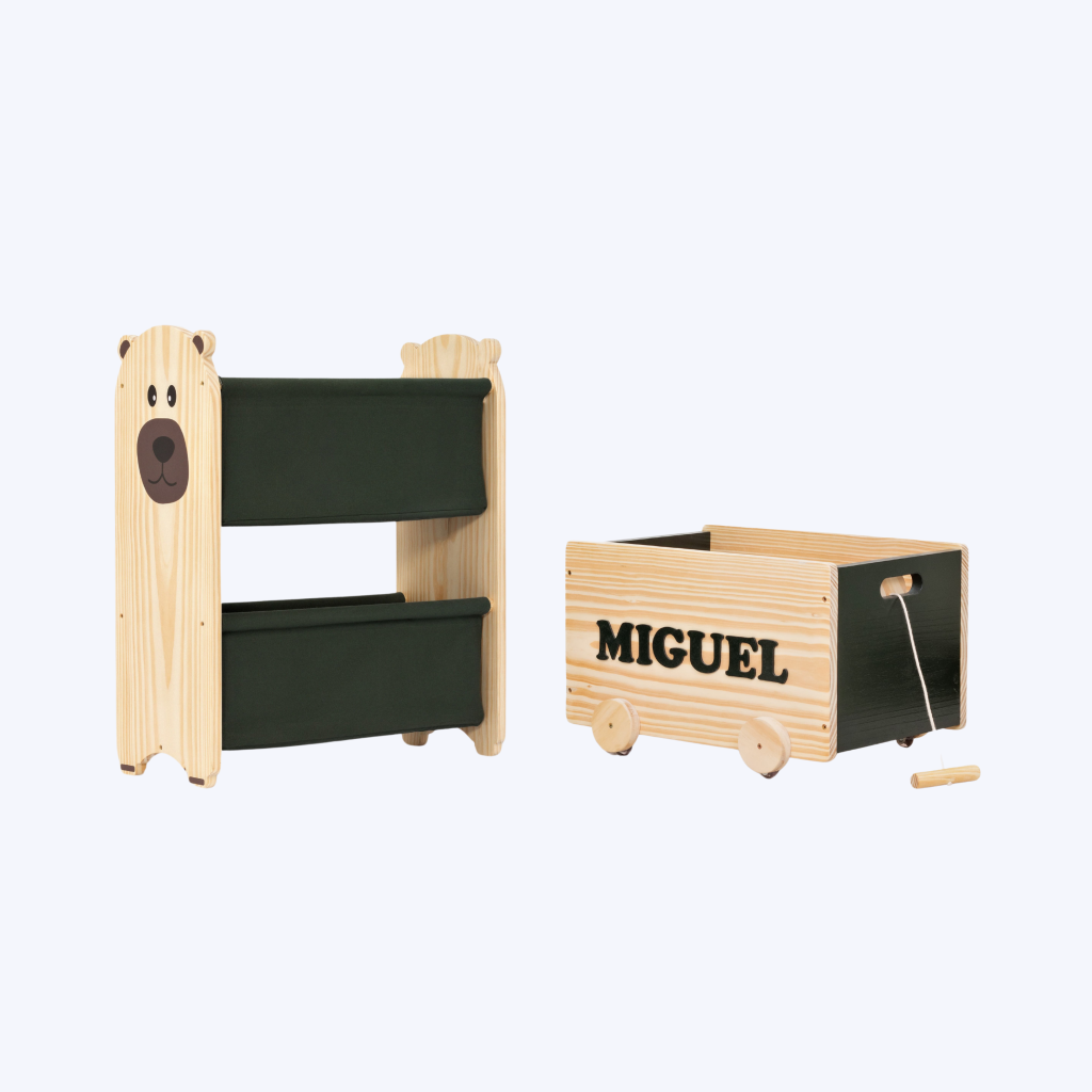 Kit Montessori Urso, Guarda Brinquedos Livros E Jogos