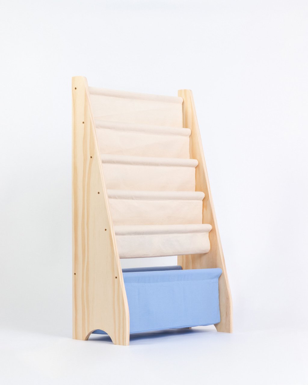 Rack Guarda Brinquedos E Livros, Canguru Montessori Azul