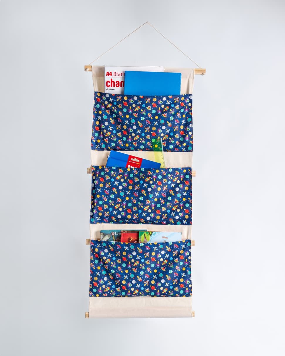 Organizador De Bolsos, Porta Livros De Parede Tema Espacial