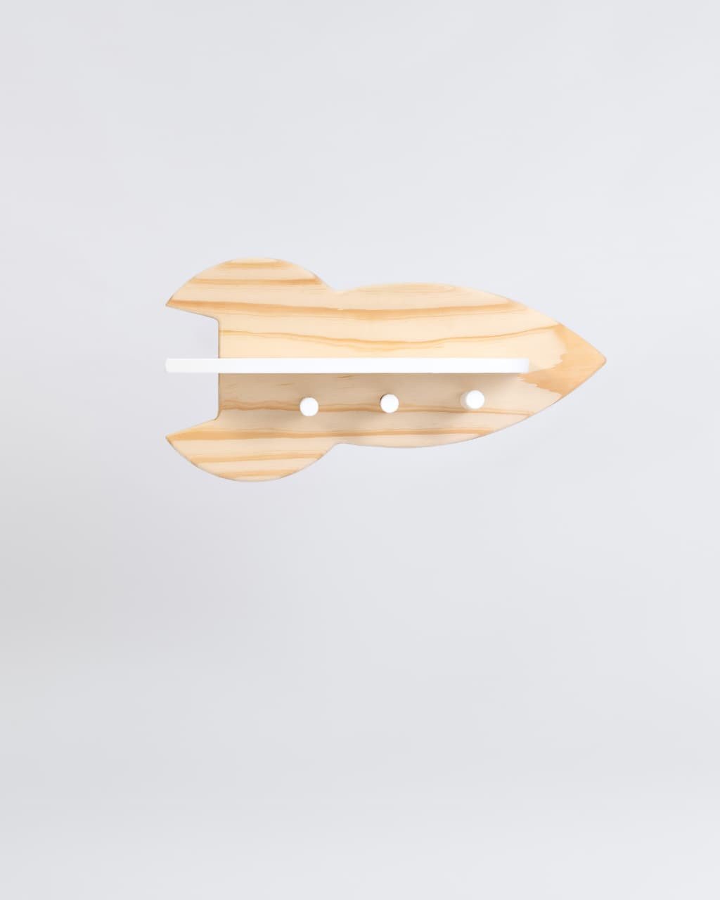Tema Espacial, Prateleira Flutuante Foguete Com Cabideiro Branco