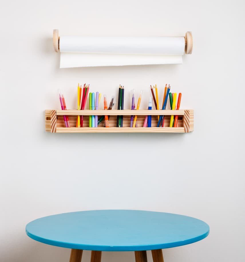 Organizador Criar, Porta Rolo De Papel E Porta Lápis Retrátil