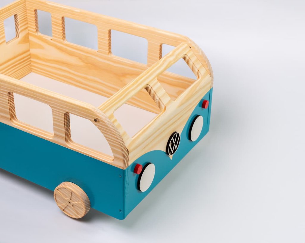 Kombinha Caixa De Brinquedos, Organizador Com Rodinhas Azul-petróleo